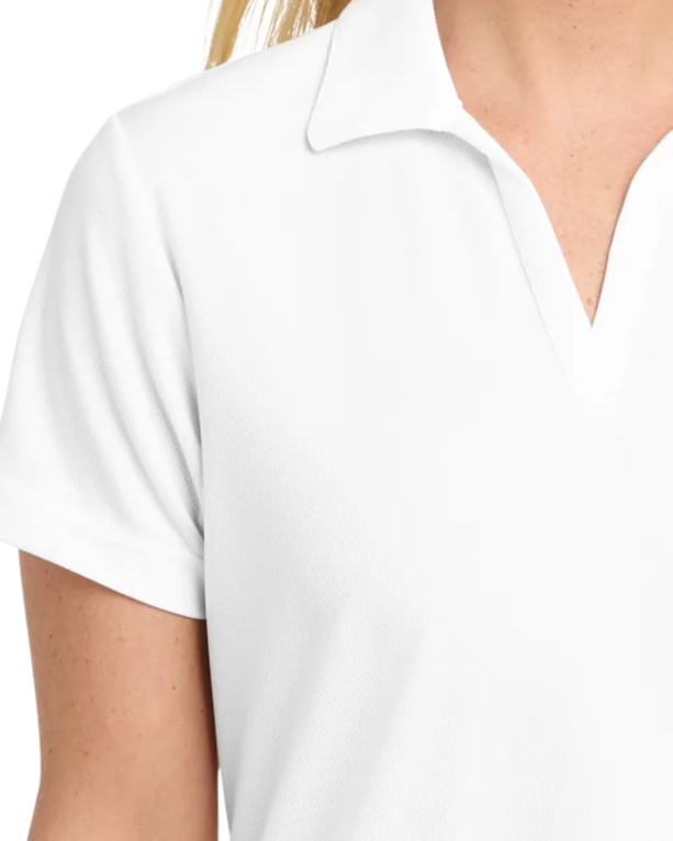 Closeup of a LST640 Sport-Tek Ladies PosiCharge RacerMesh Polo