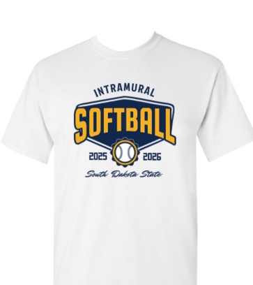 Intramural Softball Shield with Baseball  design idea